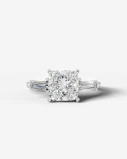 Mun (Cushion) 18k White Gold 001