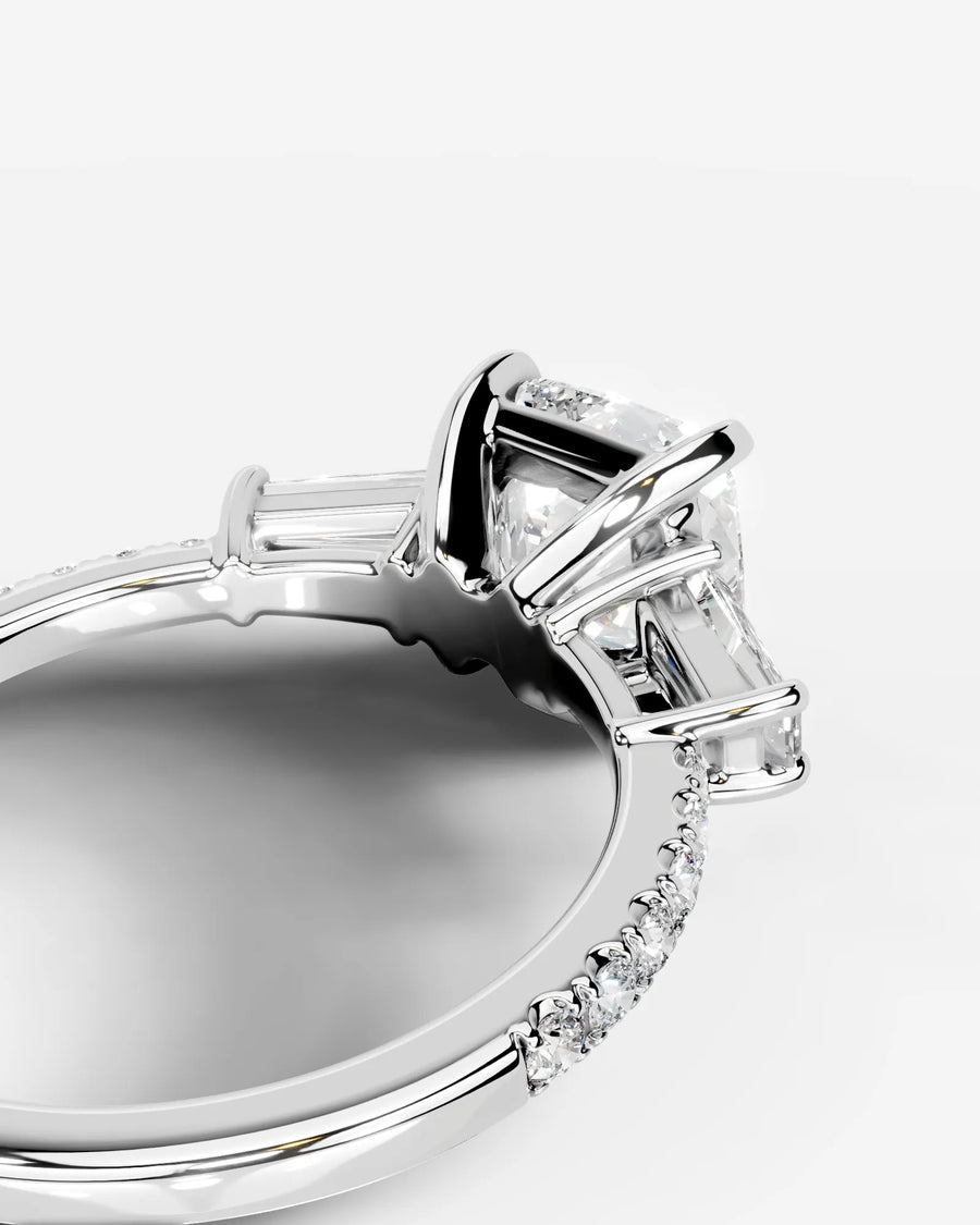 Mun (Cushion) 14k White Gold 004