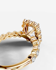 Nels (Elongated Cushion) 14k Yellow Gold 004