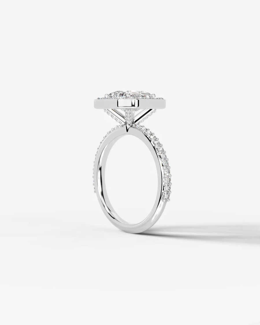 Paula (Asscher) 14k White Gold 002
