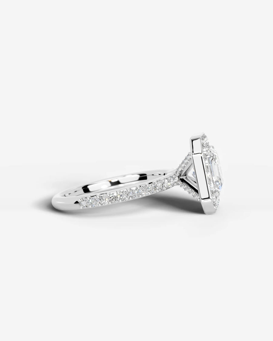 Paula (Asscher) 14k White Gold 005