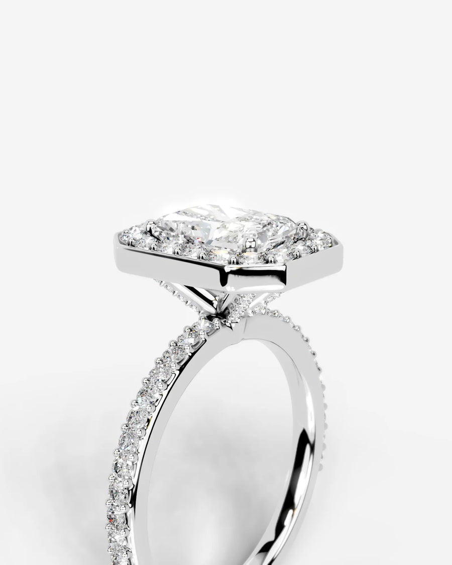 Paula (Elongated Radiant) 14k White Gold 003