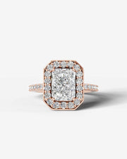 Paula (Elongated Radiant) 14k Rose Gold 001