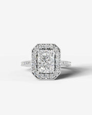 Paula (Elongated Radiant) 14k White Gold 001