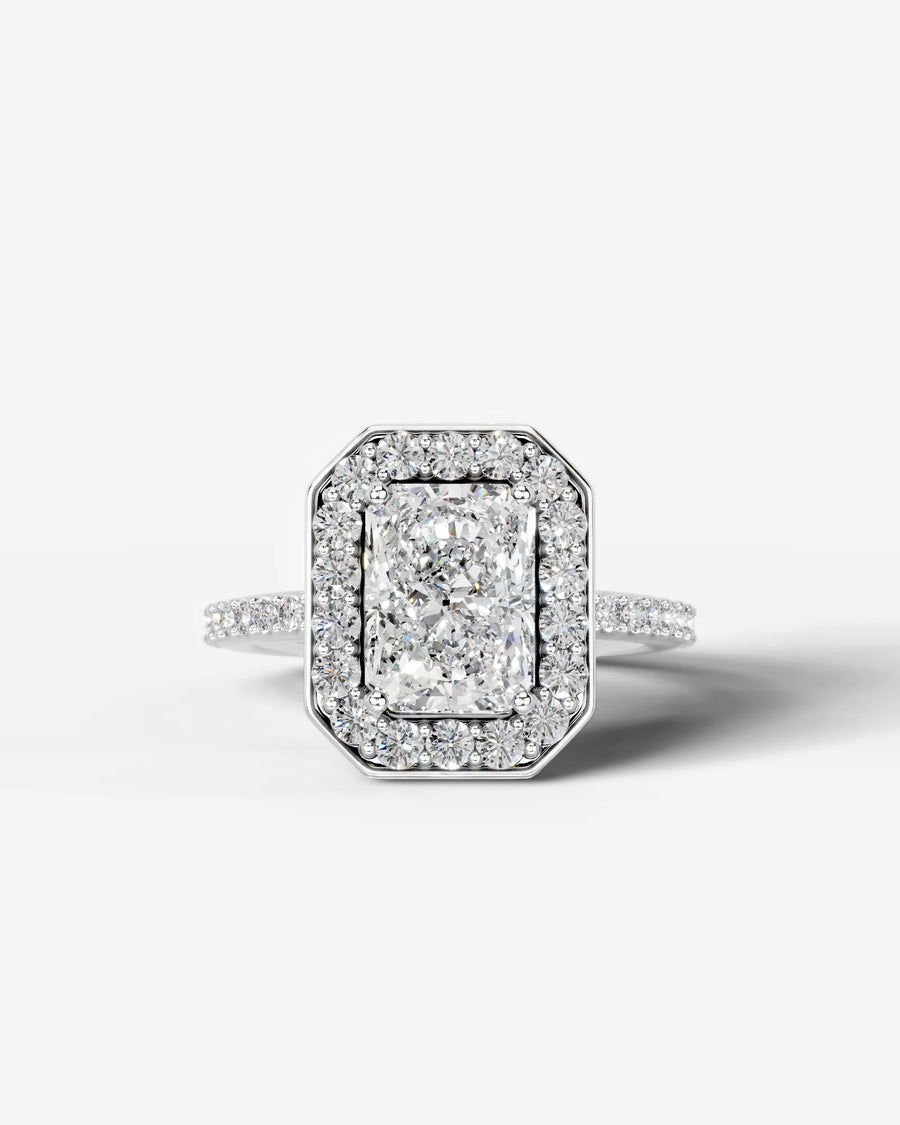 Paula (Elongated Radiant) 14k White Gold 001