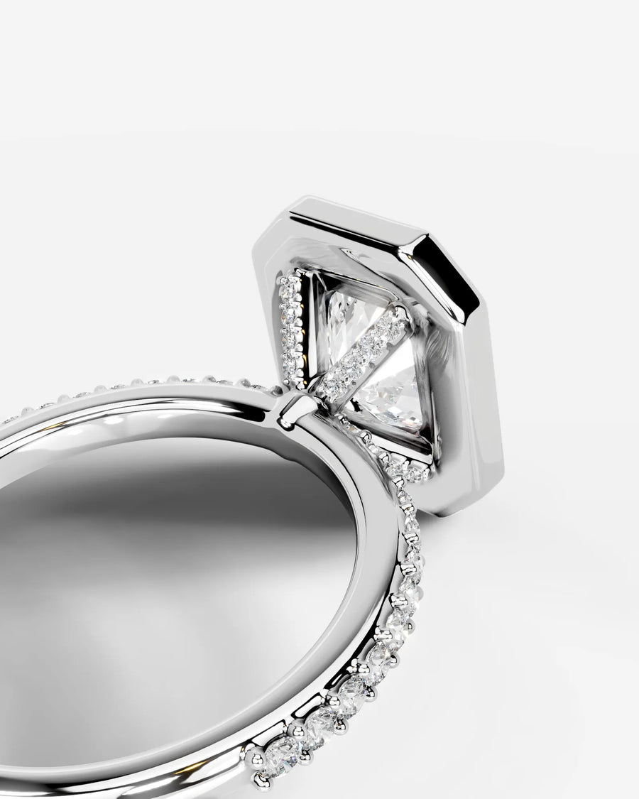 Paula (Elongated Radiant) 14k White Gold 004