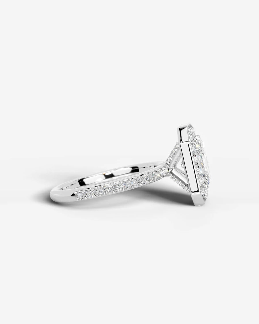 Paula (Elongated Radiant) 18k White Gold 005