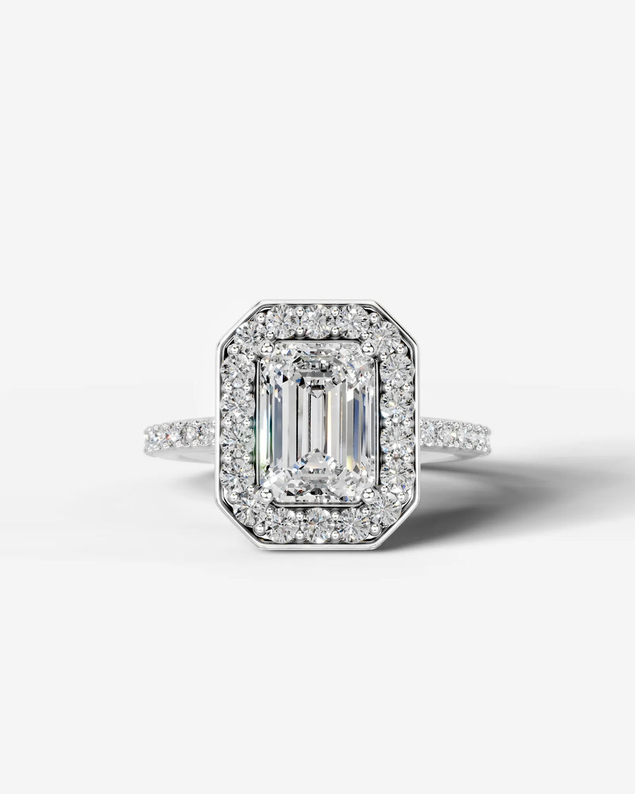 Paula (Emerald) 14k White Gold 001