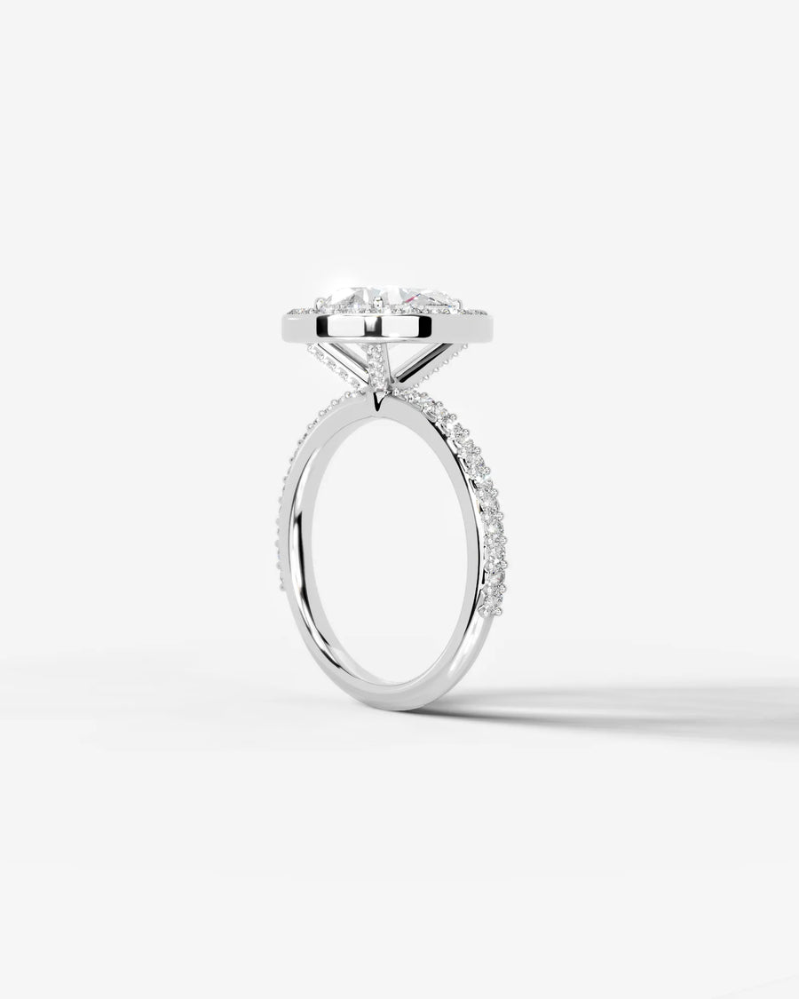 Paula (Pear) 18k White Gold 002