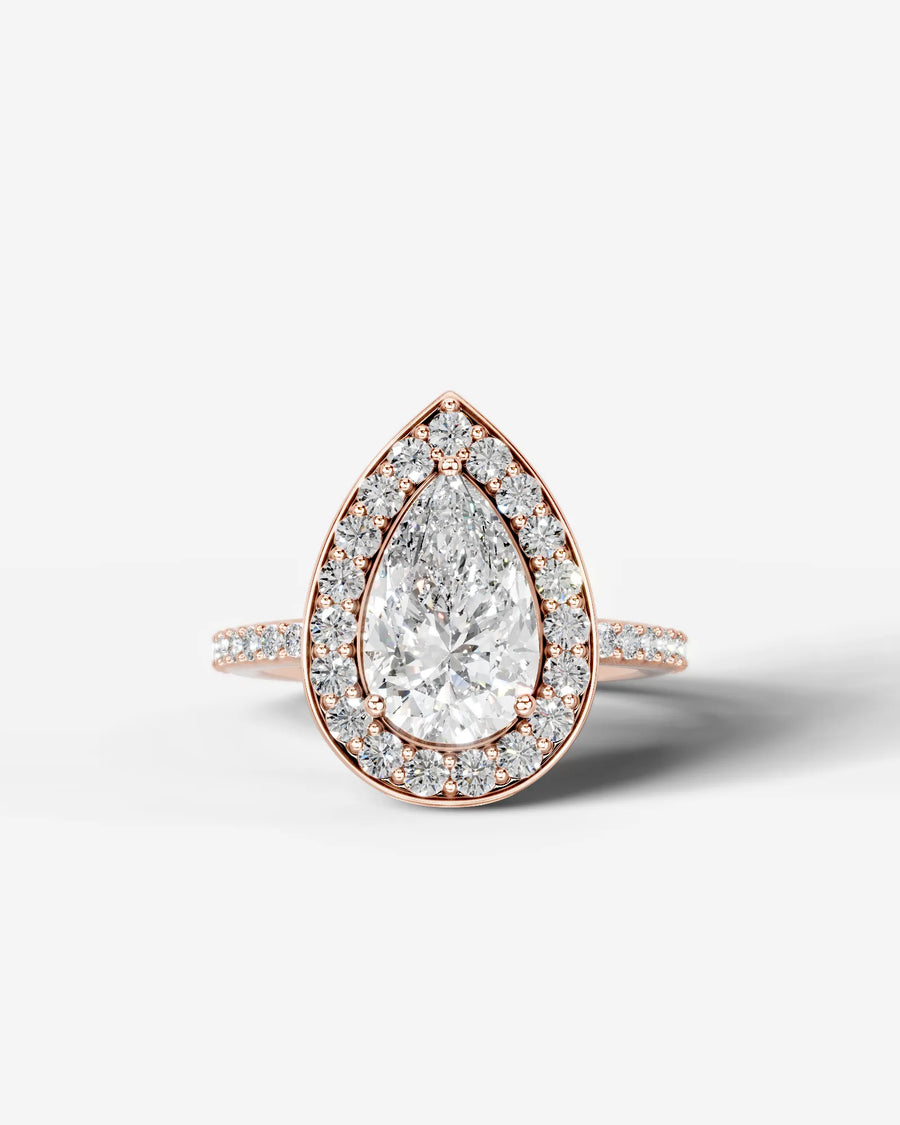 Paula (Pear) 14k Rose Gold 001