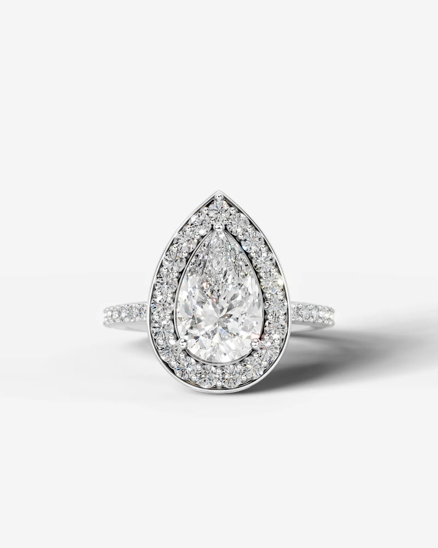Paula (Pear) 18k White Gold 001