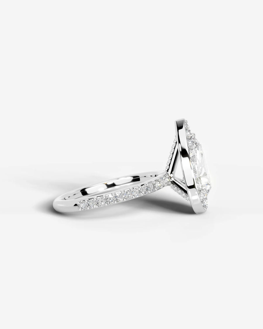 Paula (Pear) 14k White Gold 005