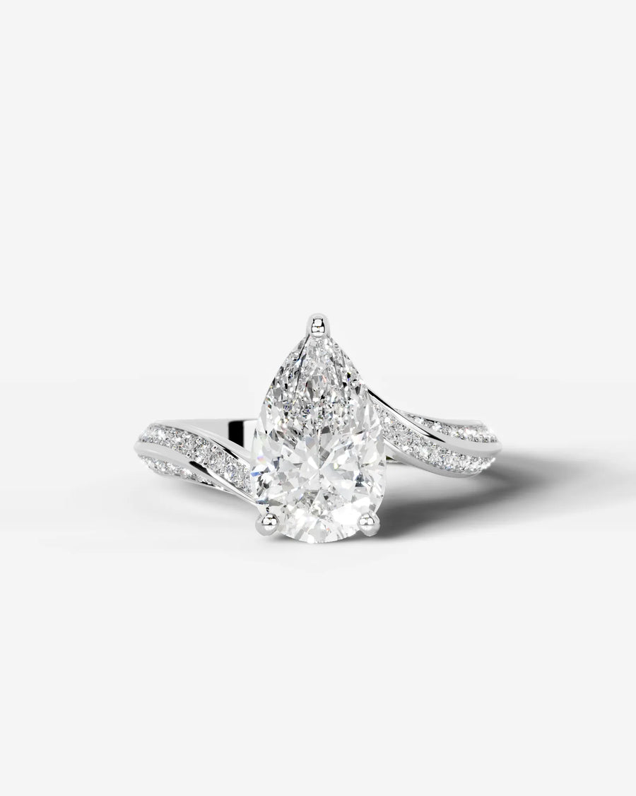 Sabrina (Pear) 18k White Gold 001