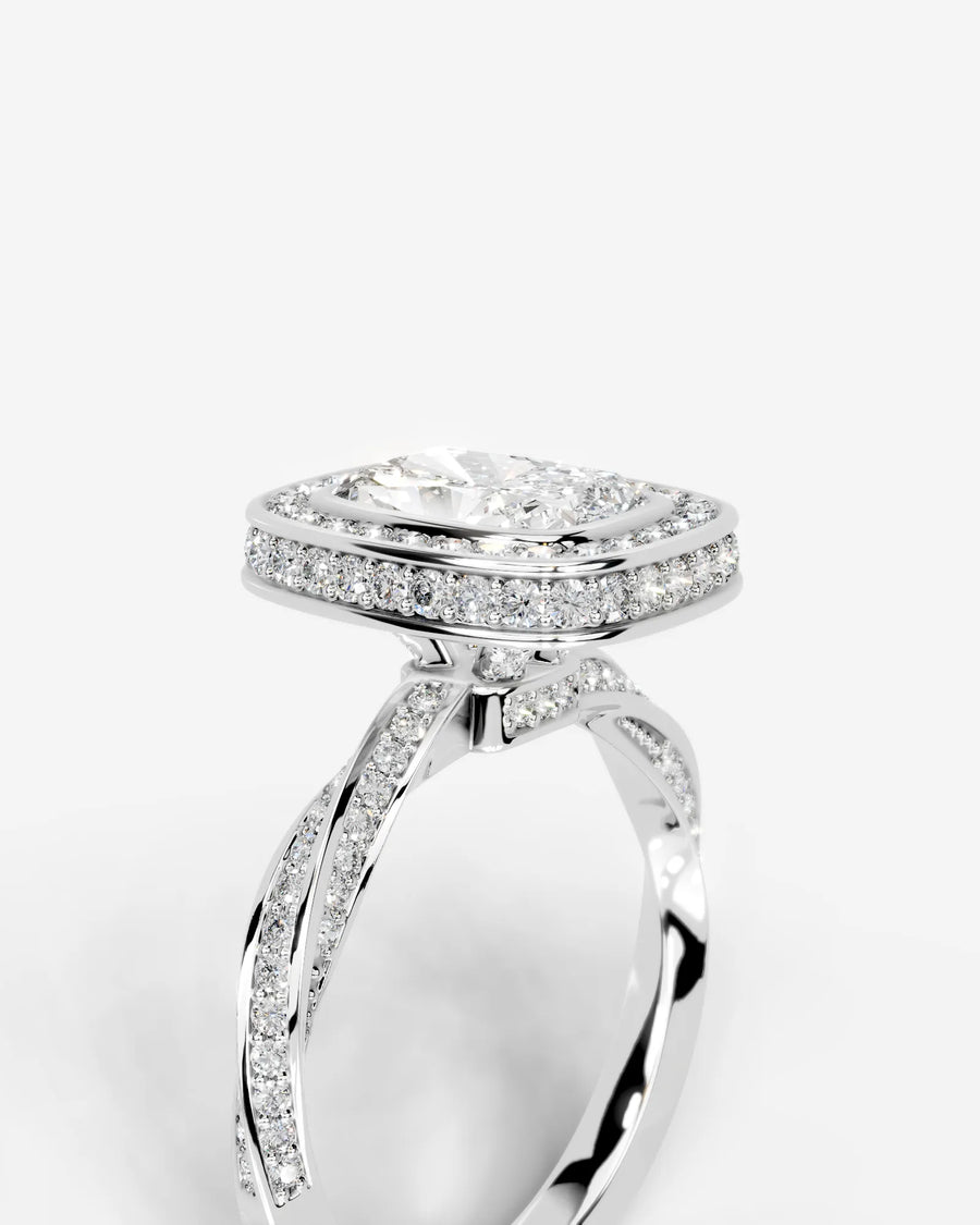 Sarina (Elongated Cushion) Platinum 003