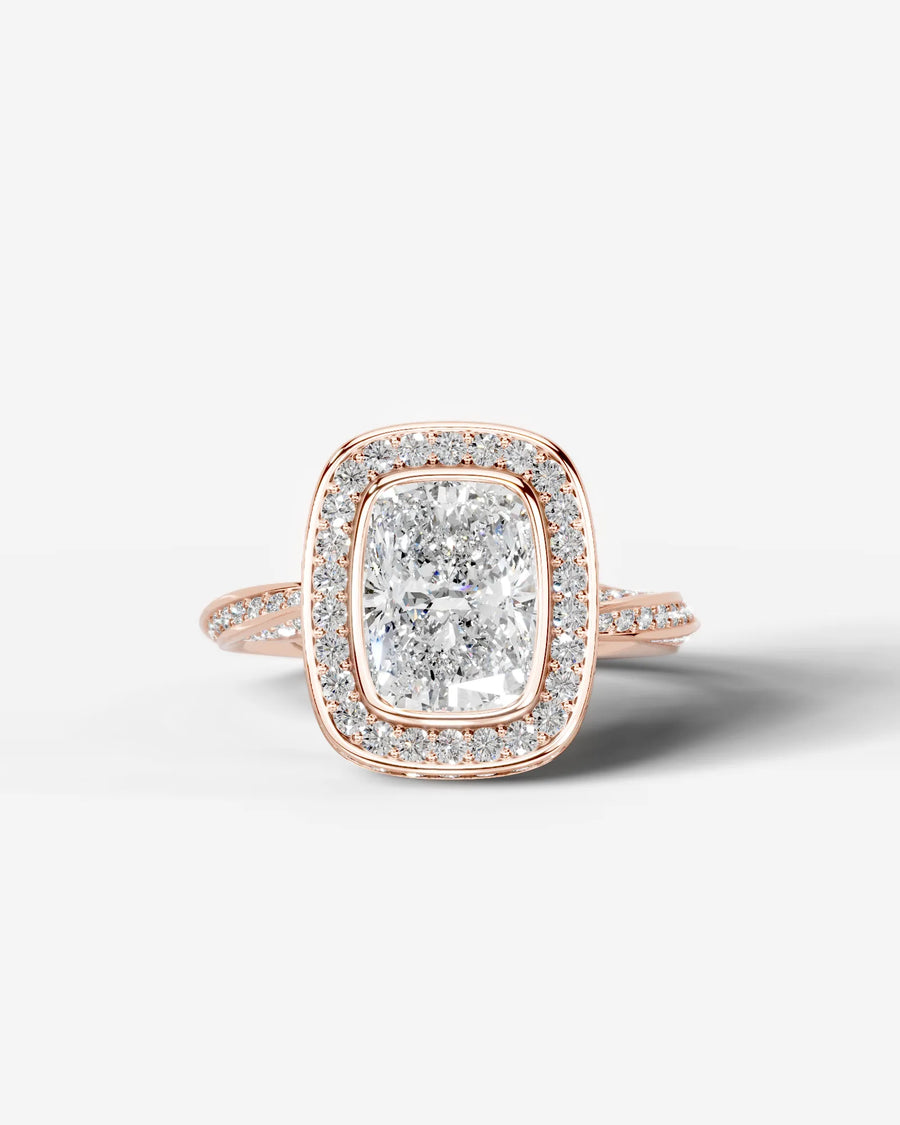 Sarina (Elongated Cushion) 14k Rose Gold 001