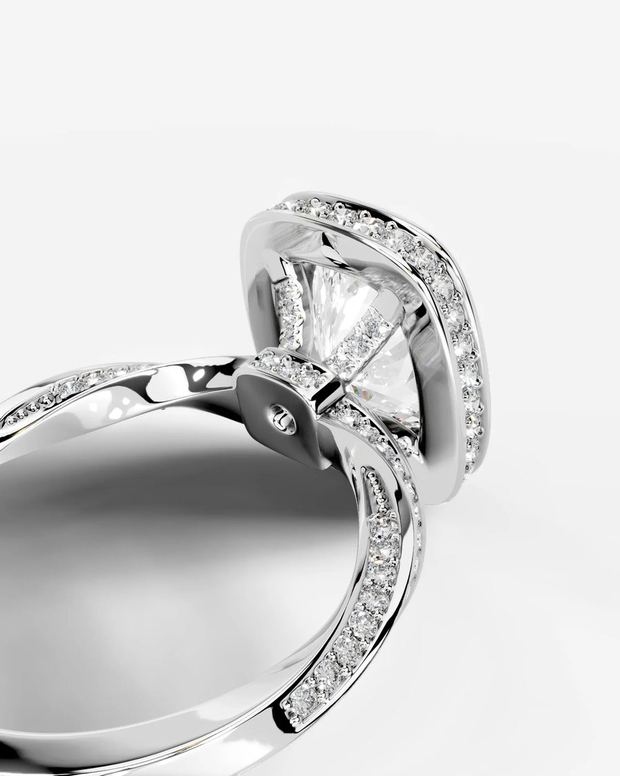Sarina (Elongated Cushion) 14k White Gold 004