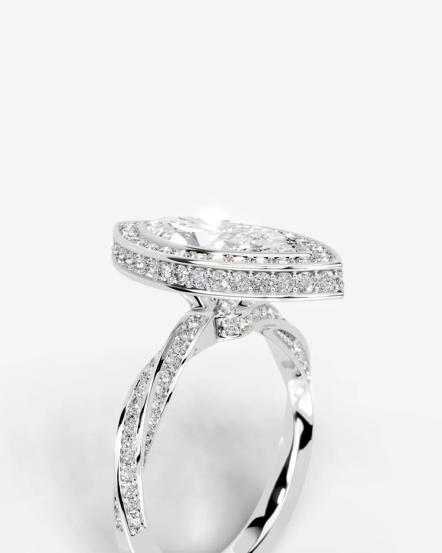 Sarina (Marquise) 18k White Gold 003