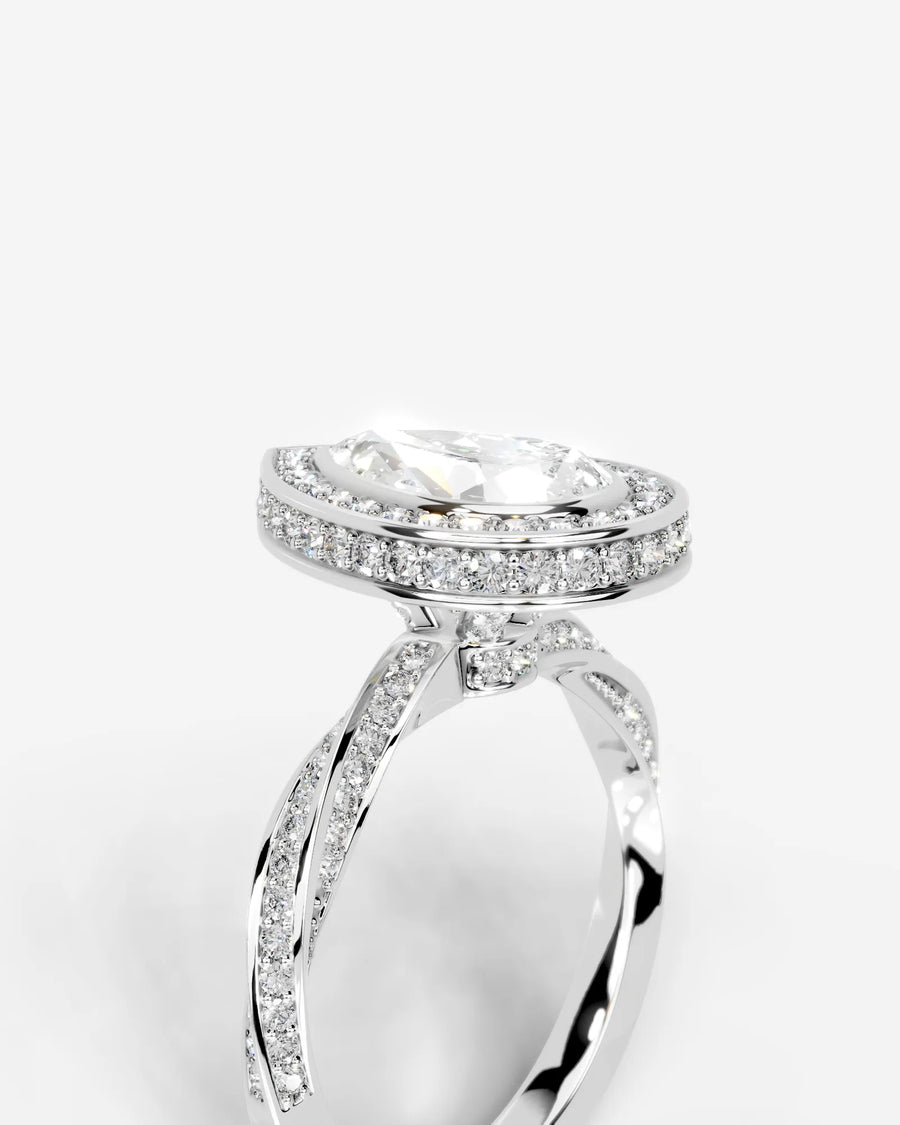 Sarina (Pear) 18k White Gold 003