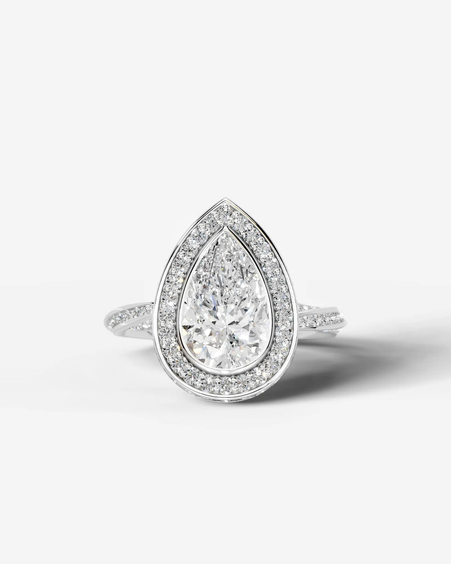 Sarina (Pear) 14k White Gold 001