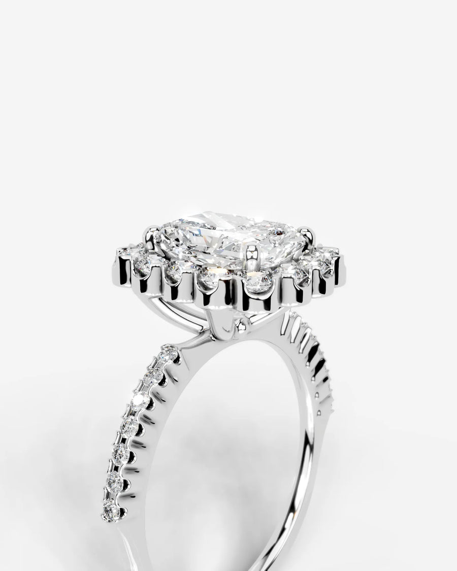 Sherry (Elongated Radiant) 18k White Gold 005