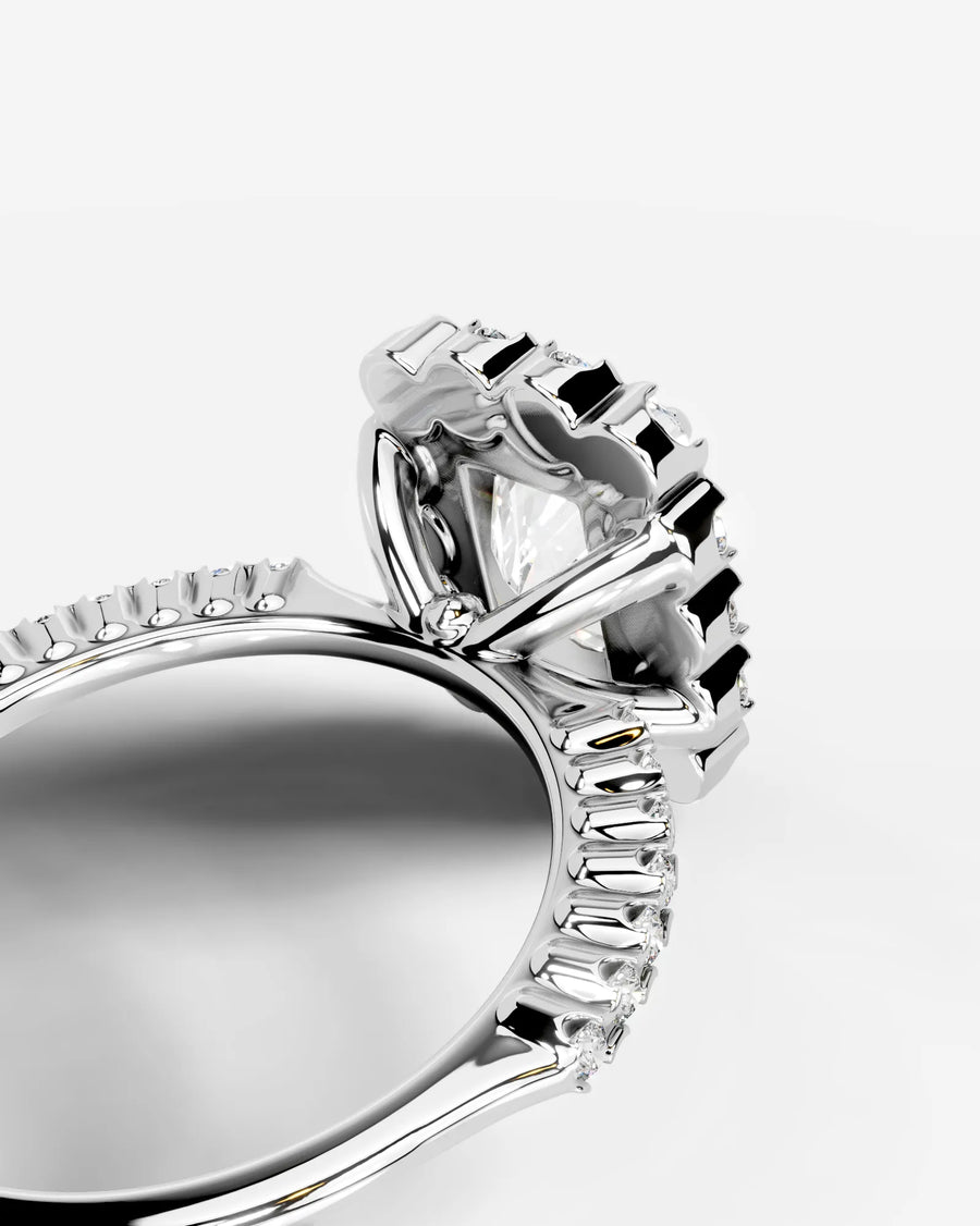 Sherry (Elongated Radiant) 14k White Gold 002