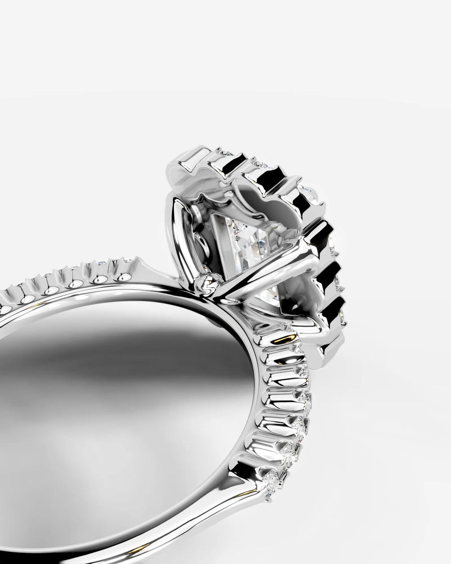 Sherry (Emerald) 14k White Gold 004
