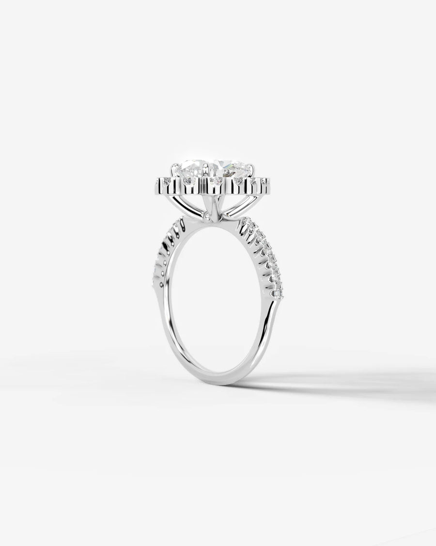 Sherry (Pear) 14k White Gold 002