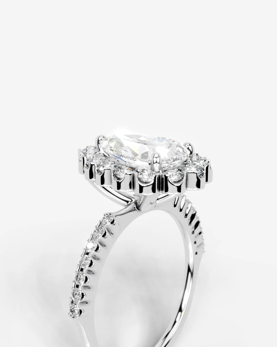 Sherry (Pear) 18k White Gold 003