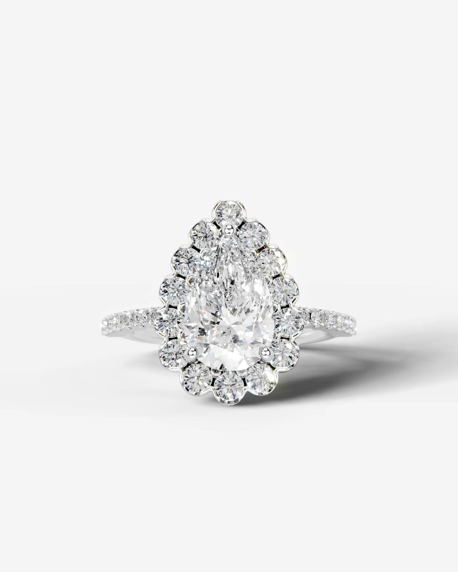 Sherry (Pear) 18k White Gold 001