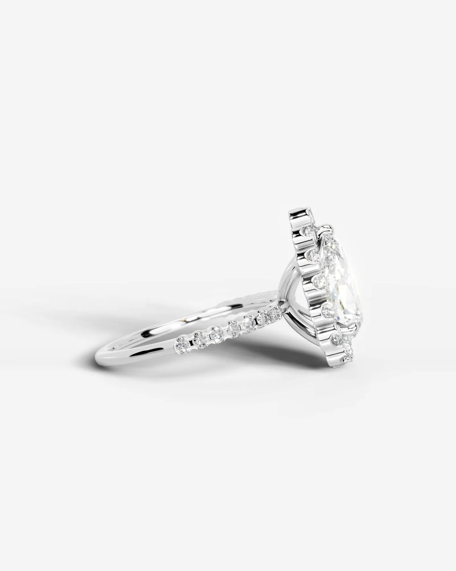Sherry (Pear) 18k White Gold 005