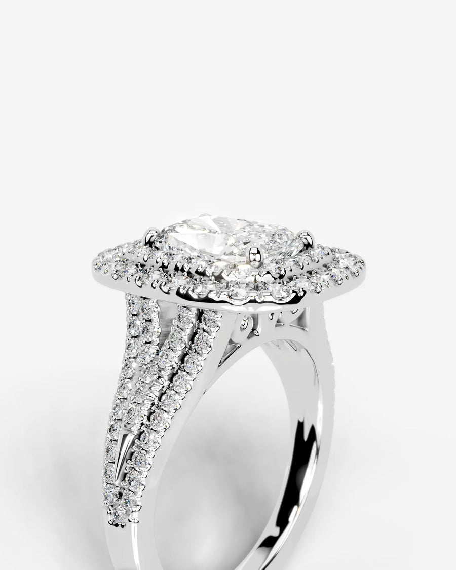 Tainara (Elongated Cushion) 18k White Gold 005
