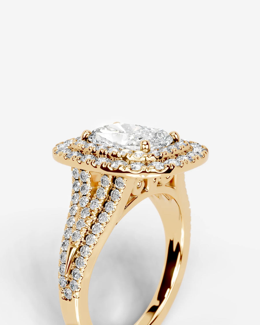 Tainara (Elongated Cushion) 14k Yellow Gold 005