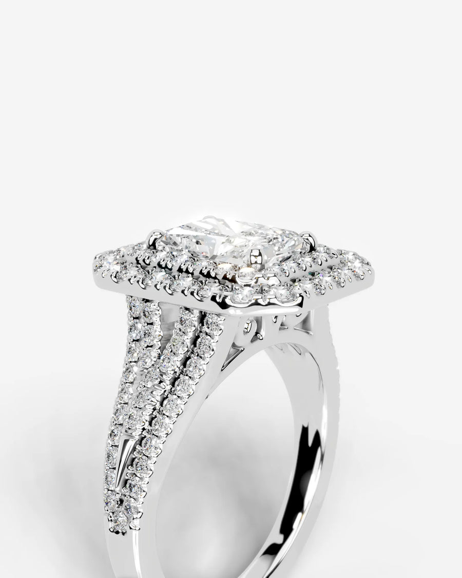 Tainara (Elongated Radiant) 14k White Gold 005