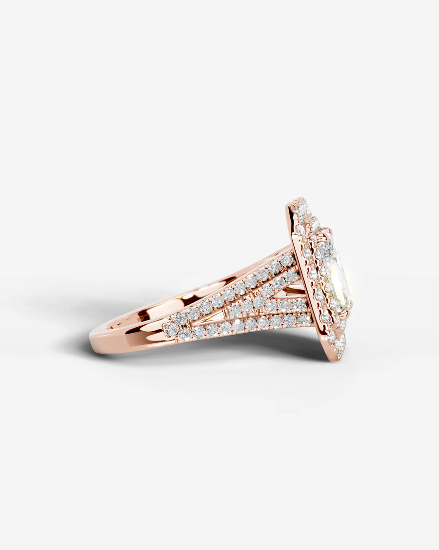 Tainara (Elongated Radiant) 14k Rose Gold 003