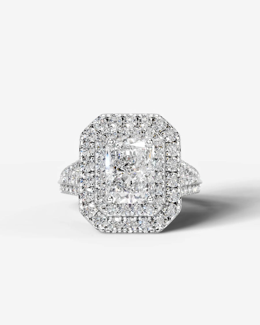 Tainara (Elongated Radiant) 14k White Gold 001