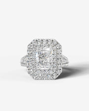 Tainara (Elongated Radiant) 18k White Gold 001