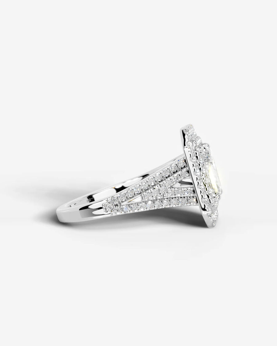 Tainara (Elongated Radiant) 14k White Gold 003
