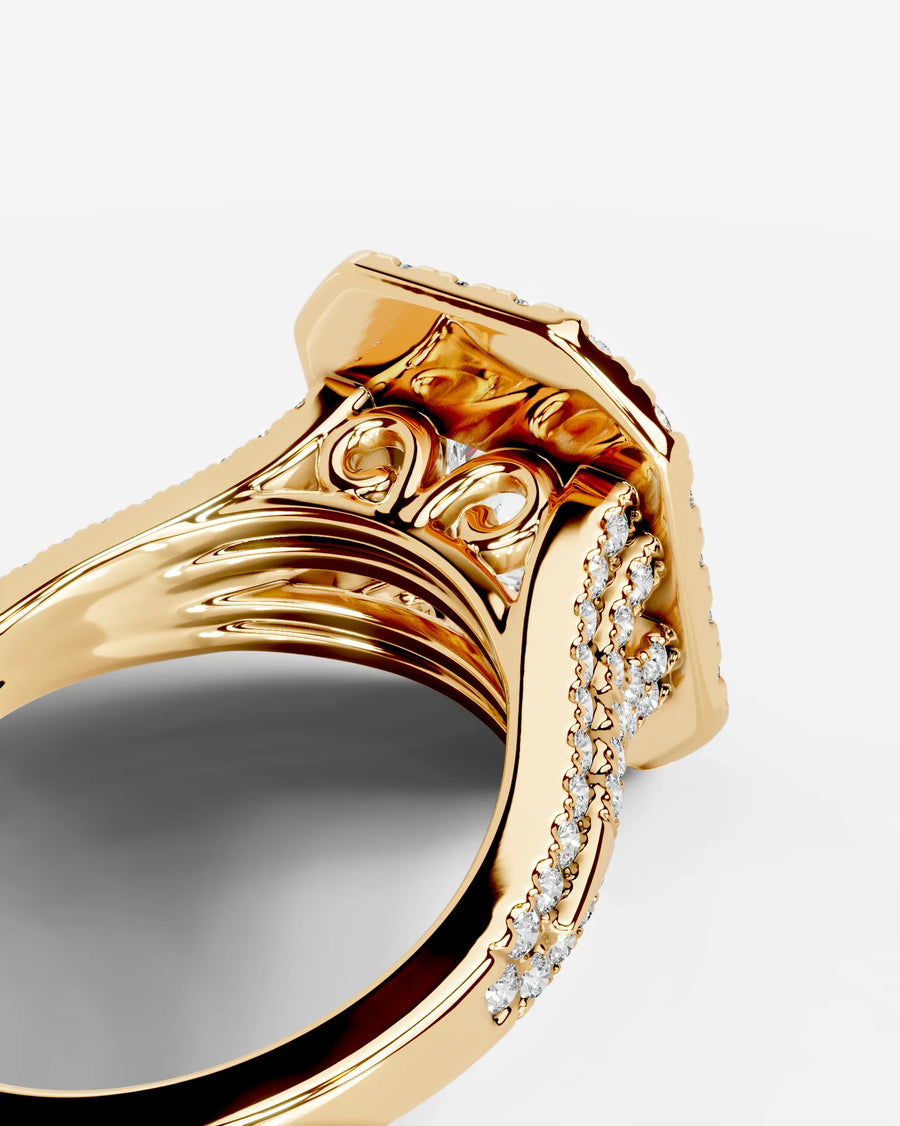 Tainara (Elongated Radiant) 14k Yellow Gold 002