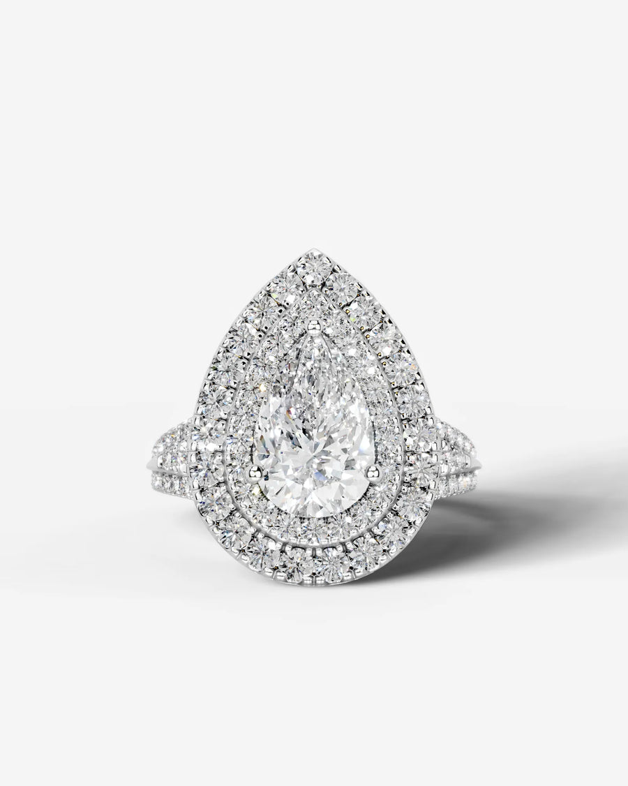 Tainara (Pear) 14k White Gold 001