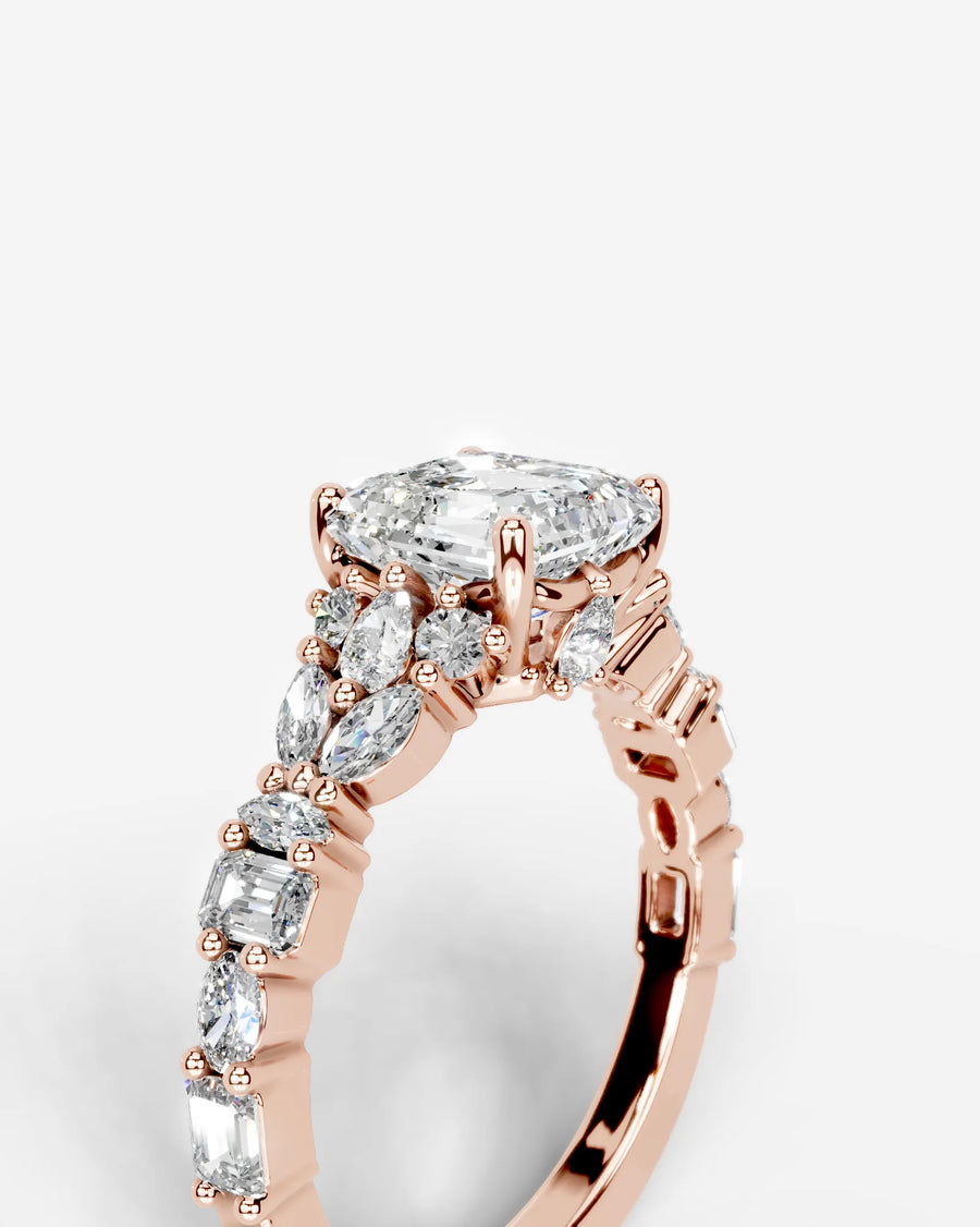 Tula (Asscher) 14k Rose Gold 005