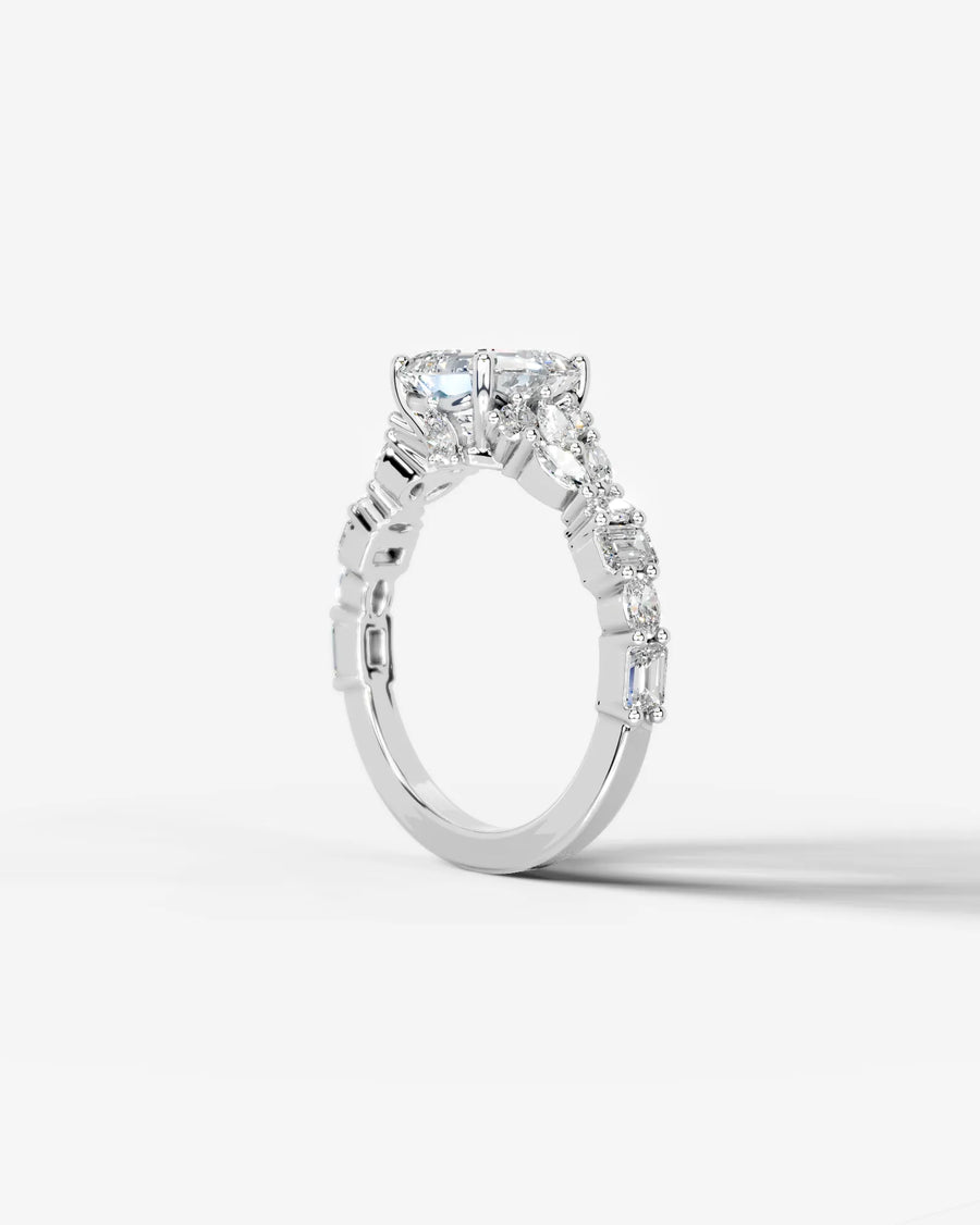 Tula (Asscher) 18k White Gold 004