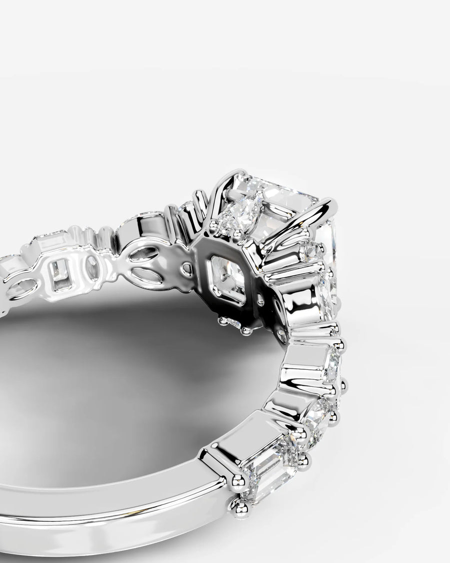 Tula (Asscher) 18k White Gold 002