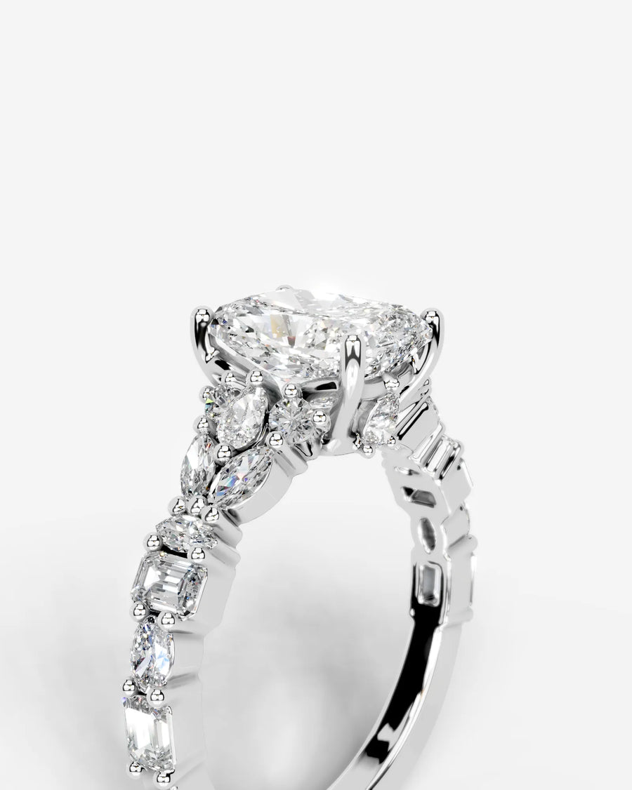 Tula (Elongated Cushion) 18k White Gold 005