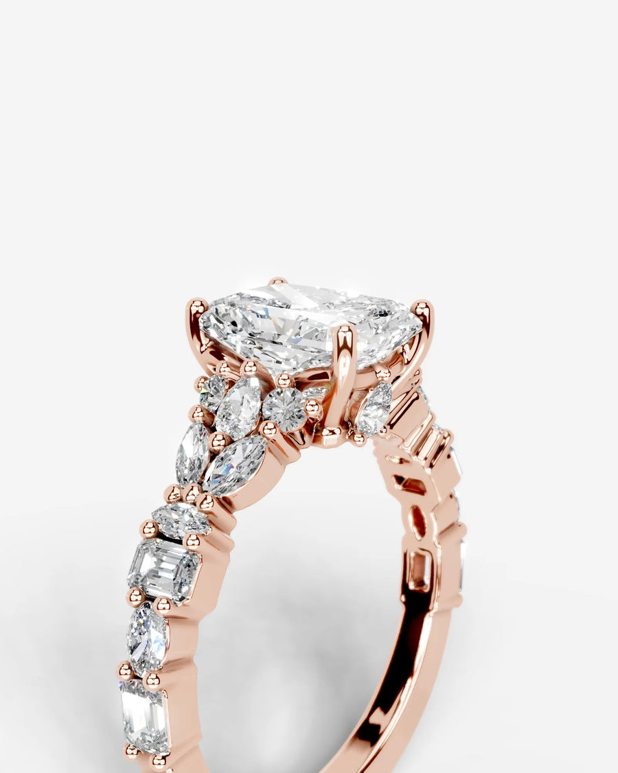 Tula (Elongated Radiant) 14k Rose Gold 005