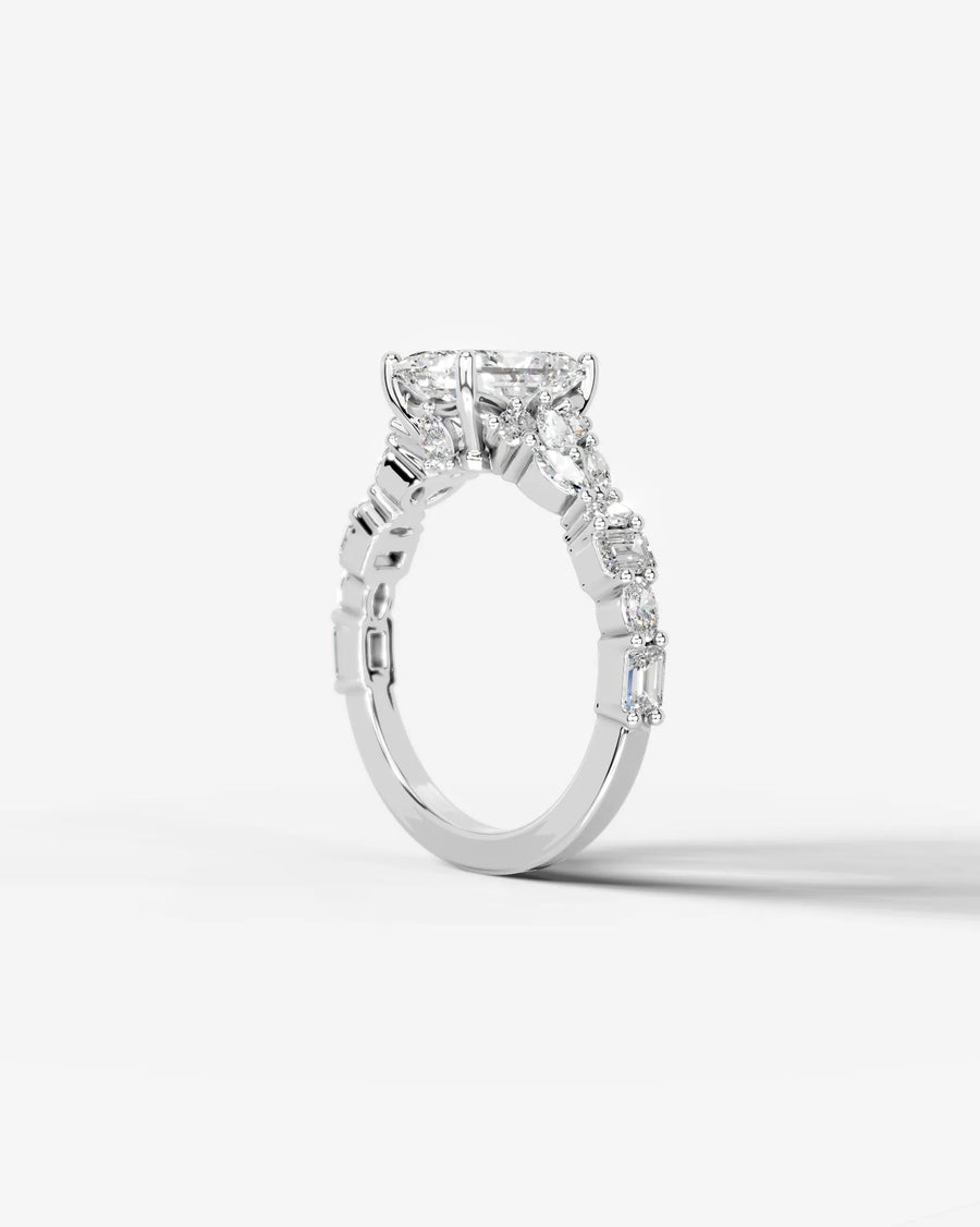 Tula (Elongated Radiant) 14k White Gold 004