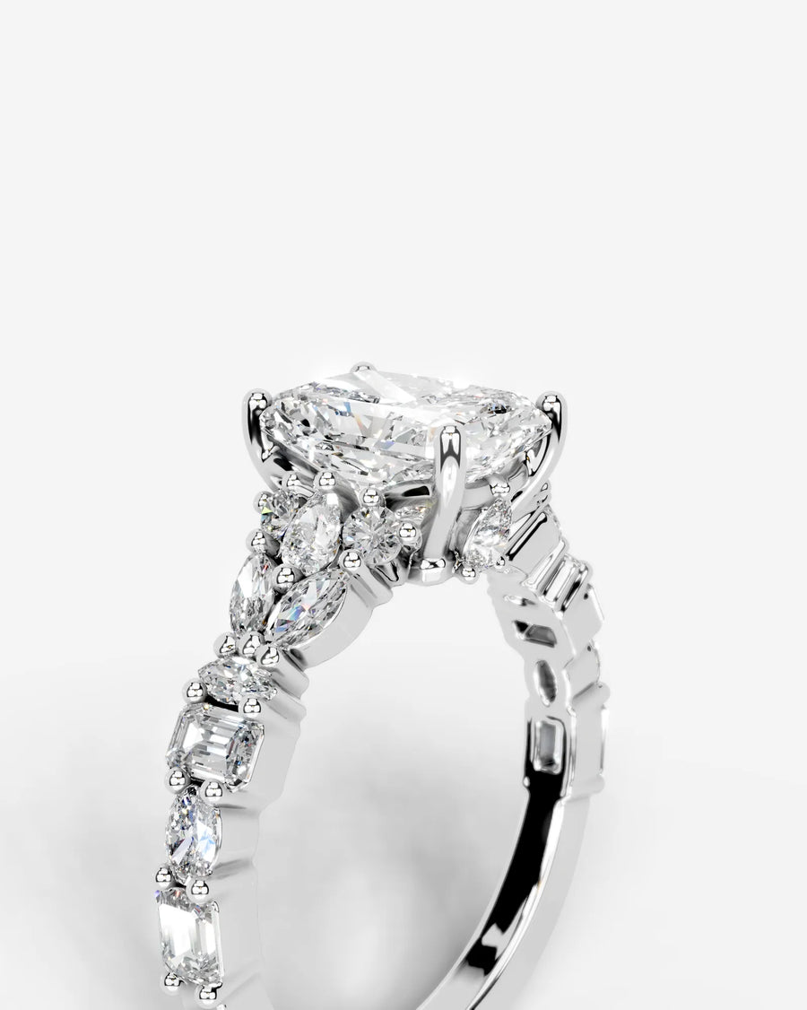 Tula (Elongated Radiant) Platinum 005