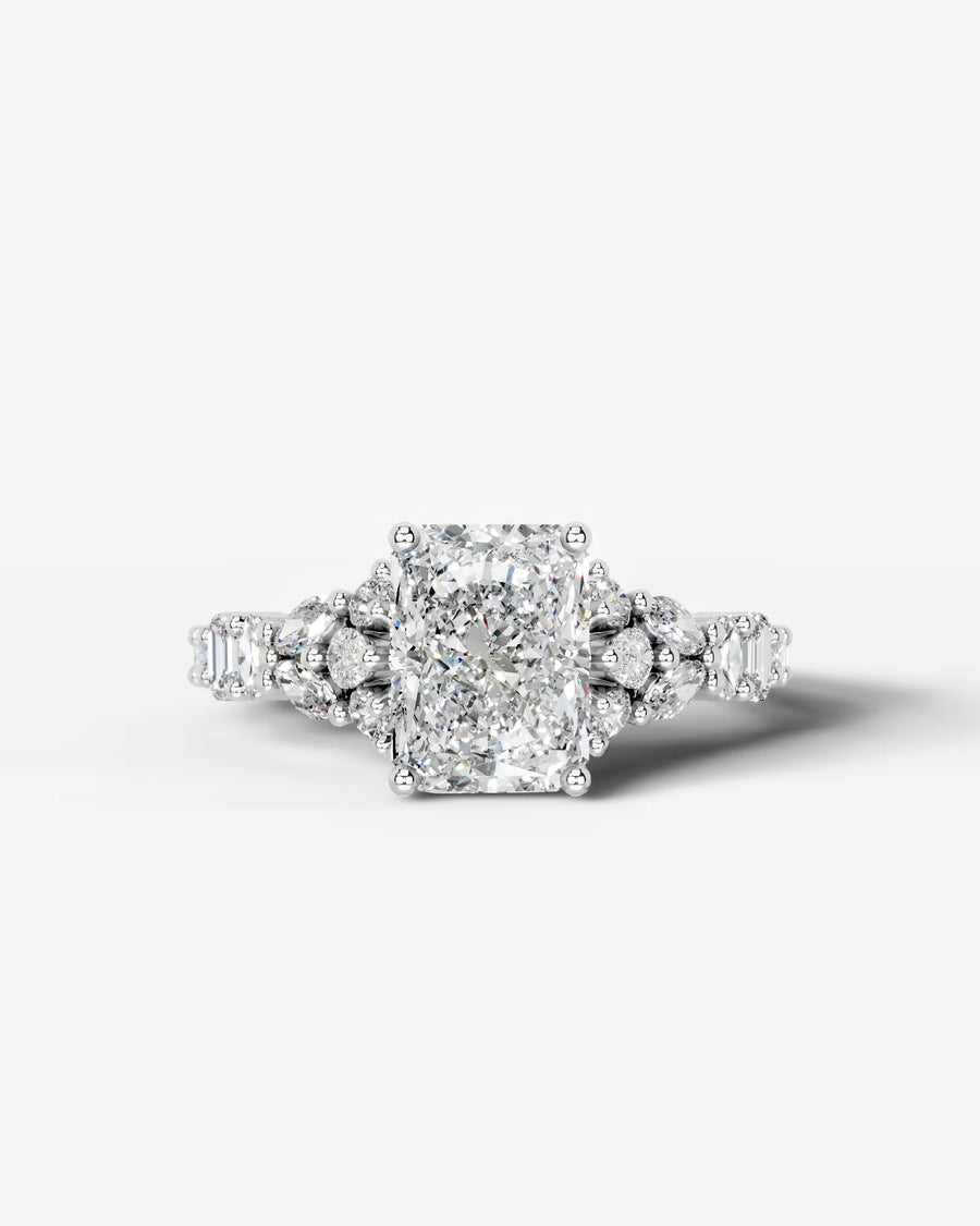 Tula (Elongated Radiant) Platinum 001