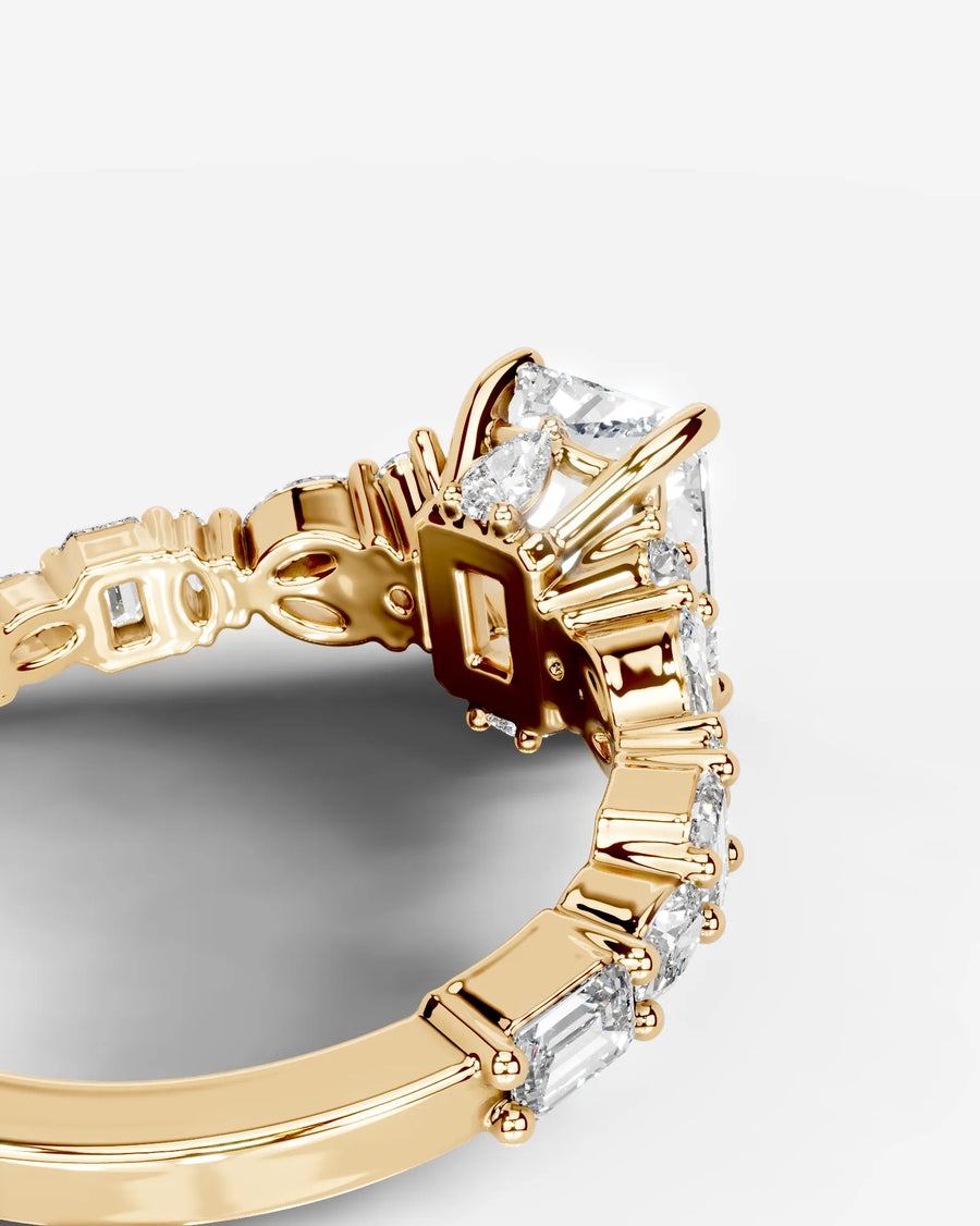 Tula (Elongated Radiant) 14k Yellow Gold 002