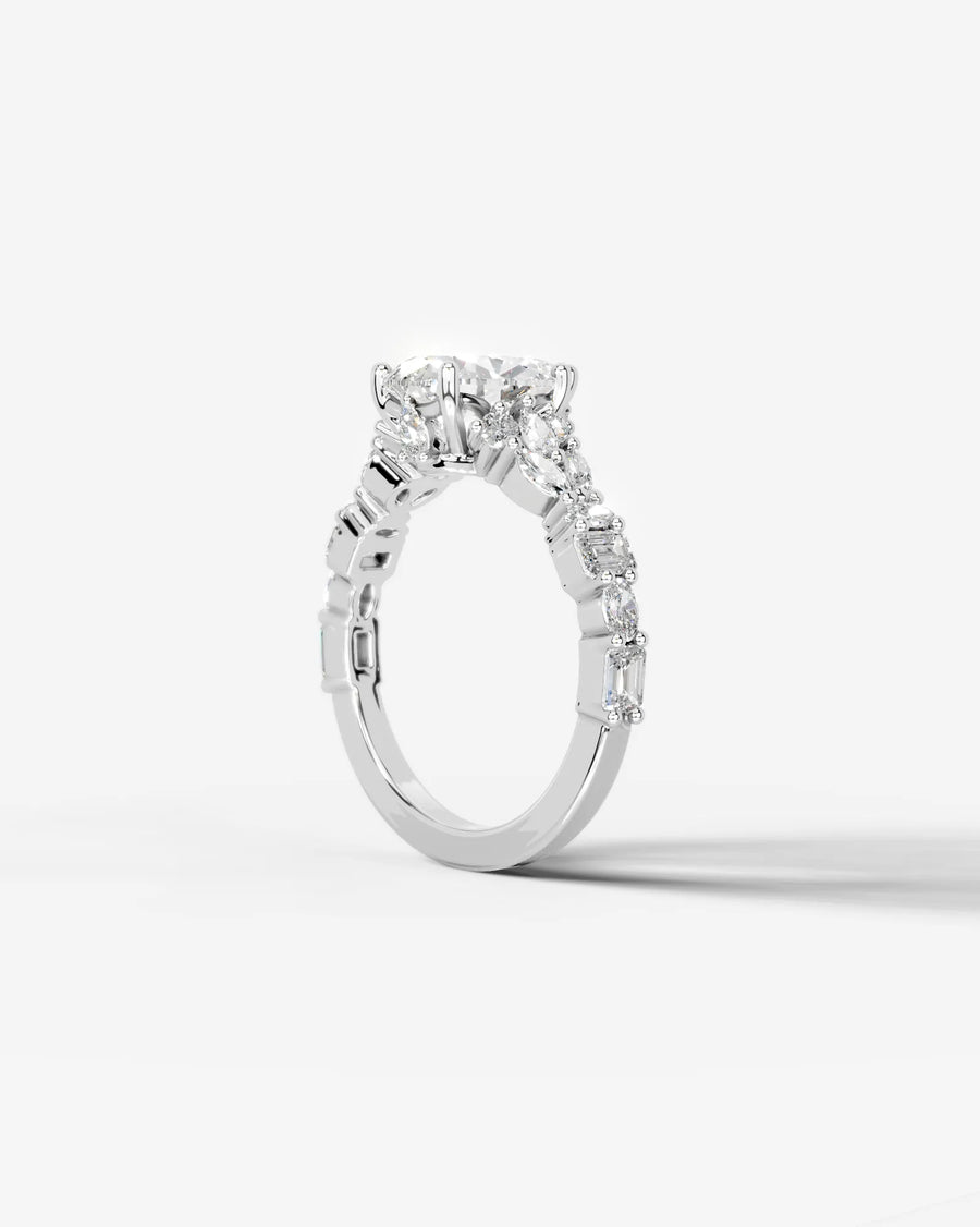 Tula (Pear) 14k White Gold 004
