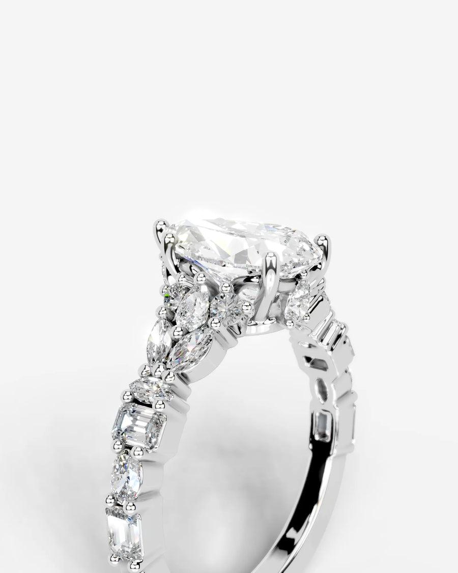 Tula (Pear) 14k White Gold 005